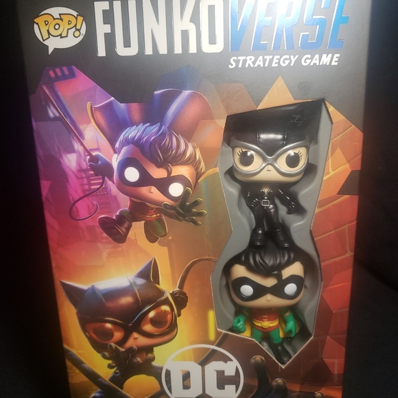 NEW Funko Pop! - Funkoverse Strategy Game: DC #101 Catwoman,Robin - Picture 1 of 2